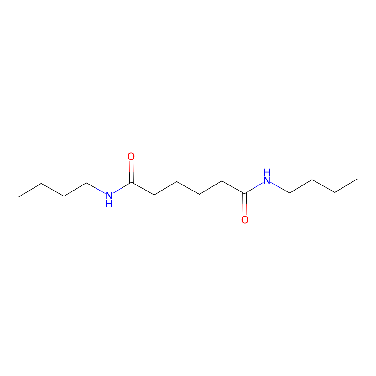 Hexanediamide, N,N'-dibutyl- molecular structure, CAS 10472-27-2