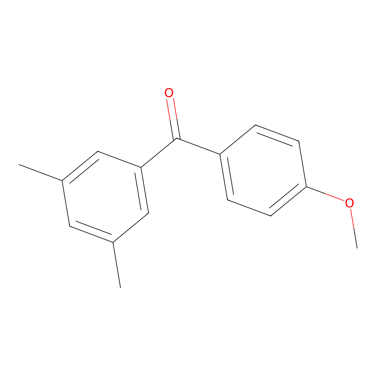 3,5-Dimethyl-4'-methoxybenzophenone molecular structure, CAS 10472-83-0