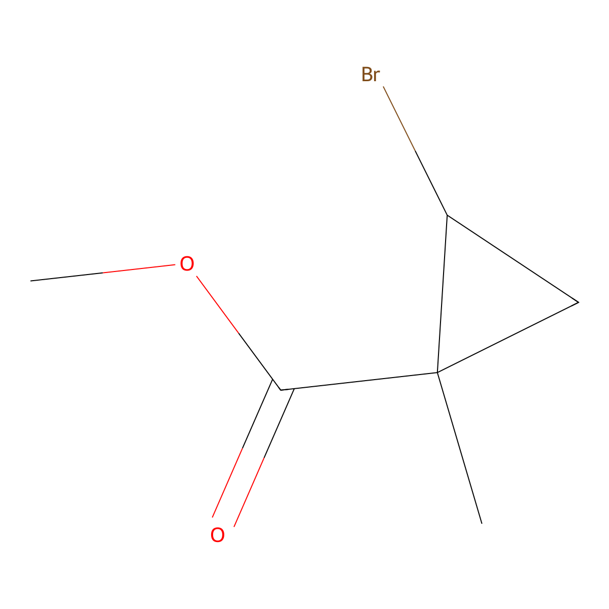 Methyl 2-bromo-1-methylcyclopropane-1-carboxylate molecular structure, CAS 104725-21-5