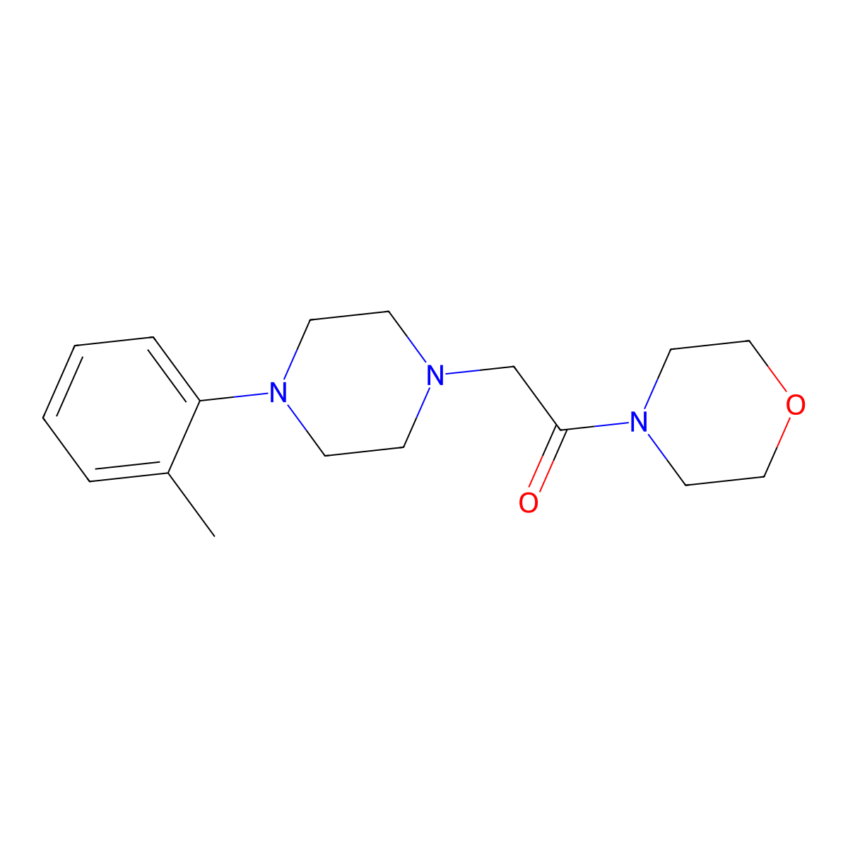 2-[4-(2-Methylphenyl)piperazin-1-yl]-1-(morpholin-4-yl)ethan-1-one molecular structure, CAS 1047250-46-3