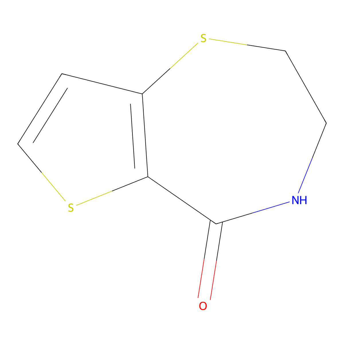 3,4-Dihydrothieno[2,3-f][1,4]thiazepin-5(2h)-one molecular structure, CAS 104728-28-1