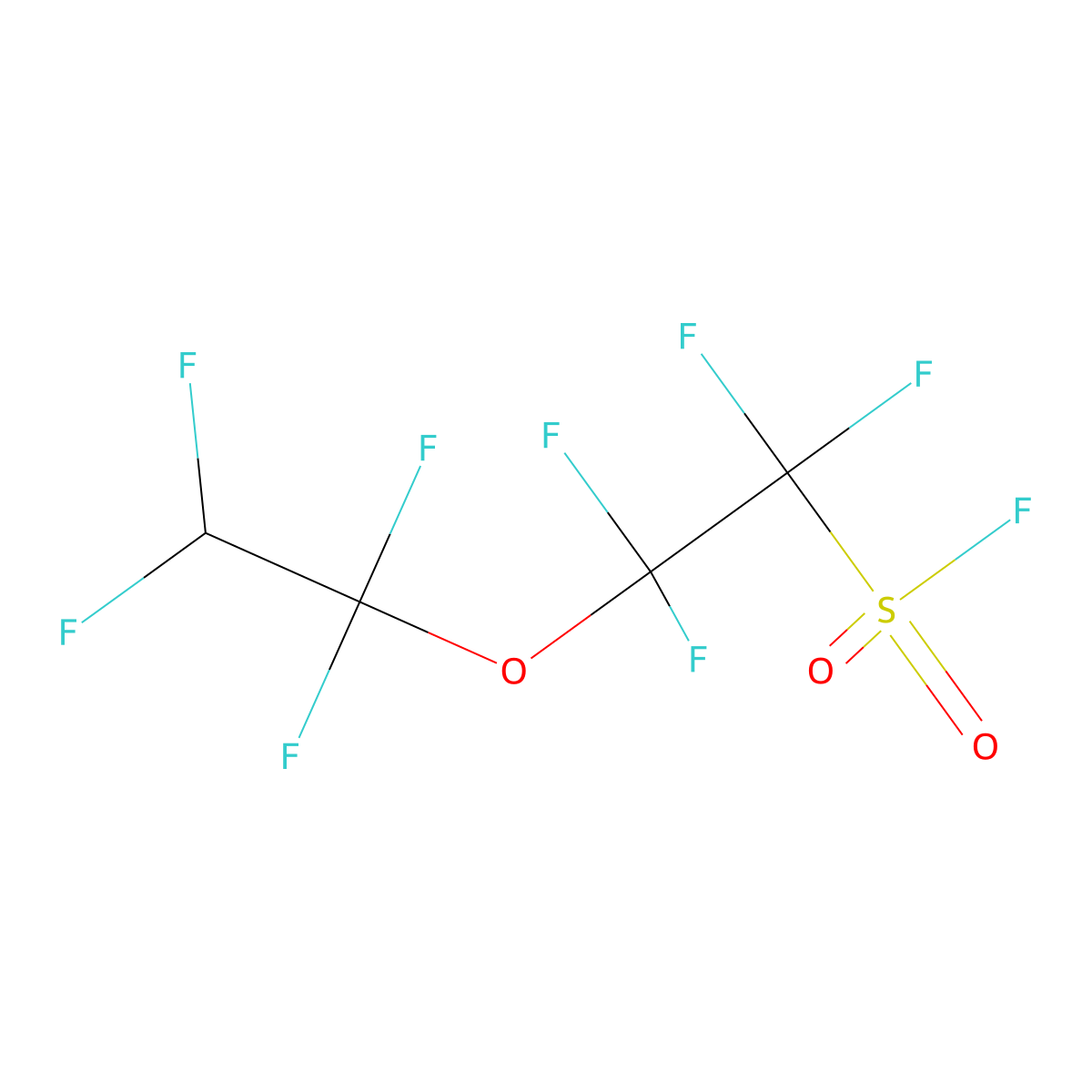 1,1,2,2-tetrafluoro-2-(1,1,2,2-tetrafluoroethoxy)ethanesulfonyl Fluoride molecular structure, CAS 104729-49-9