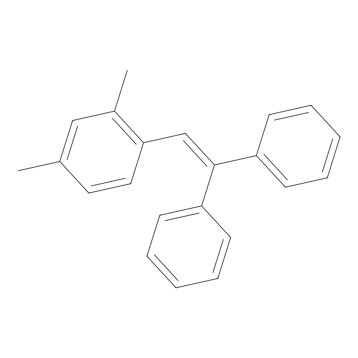 1,1'-[2-(2,4-Dimethylphenyl)ethene-1,1-diyl]dibenzene molecular structure, CAS 104729-89-7