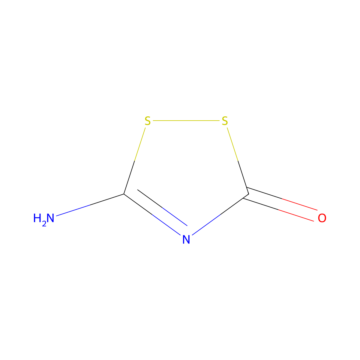 5-Imino-1,2,4-dithiazolidin-3-one molecular structure, CAS 10473-04-8