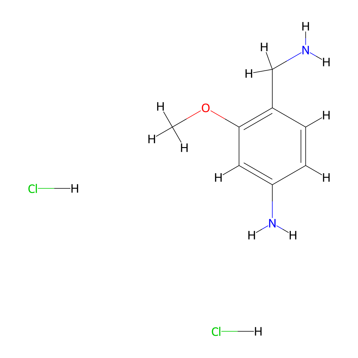 4-(Aminomethyl)-3-methoxyaniline dihydrochloride molecular structure, CAS 10473-49-1