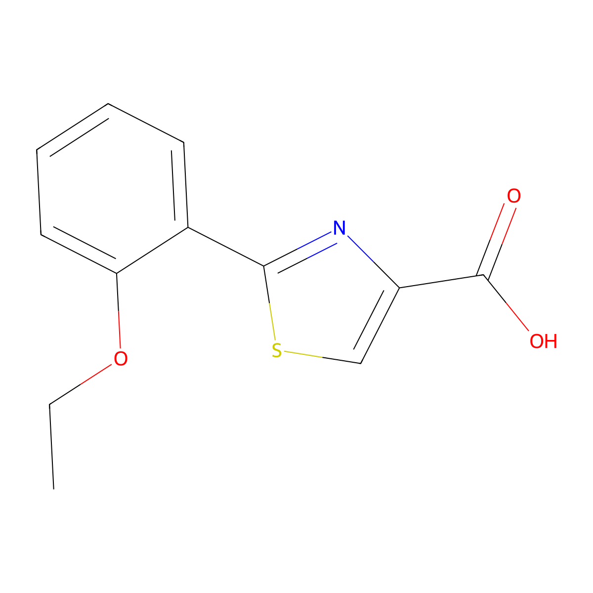 2-(2-Ethoxyphenyl)-1,3-thiazole-4-carboxylic acid molecular structure, CAS 1047309-49-8