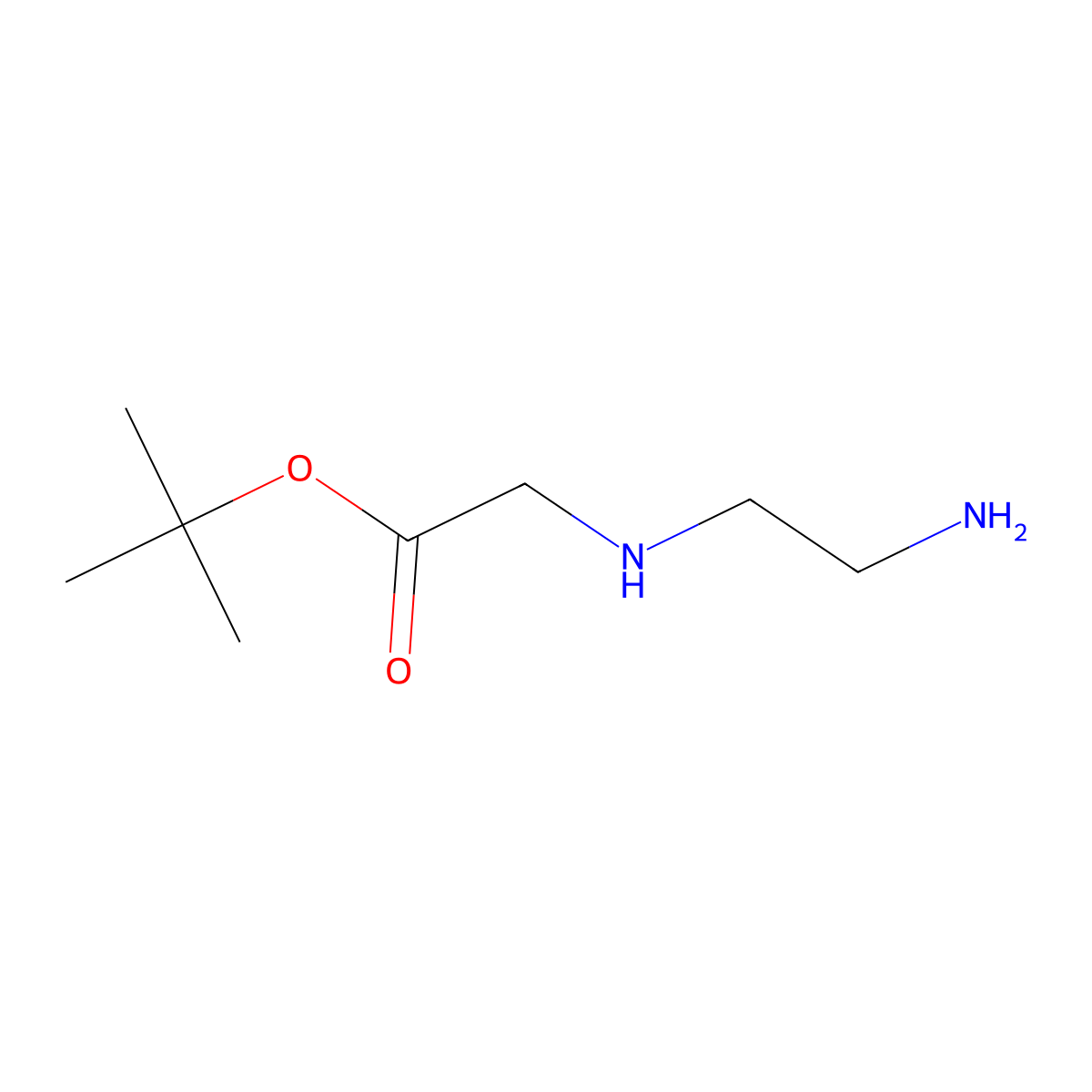 Tert-butyl 2-[(2-aminoethyl)amino]acetate molecular structure, CAS 104732-23-2