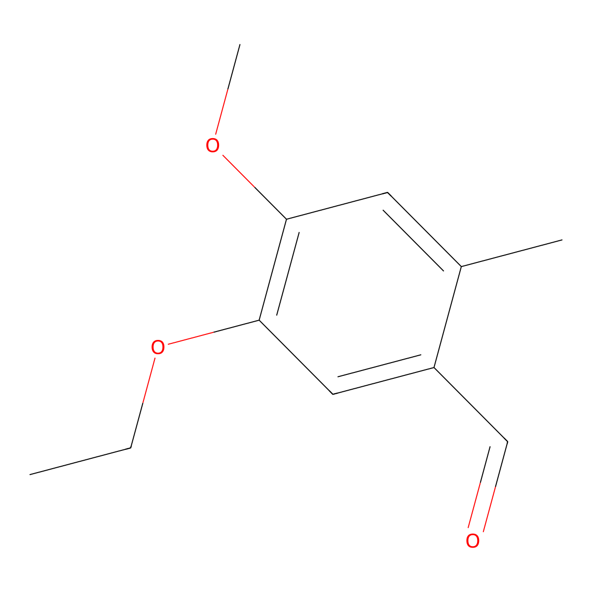 5-Ethoxy-4-methoxy-2-methylbenzaldehyde molecular structure, CAS 104736-35-8