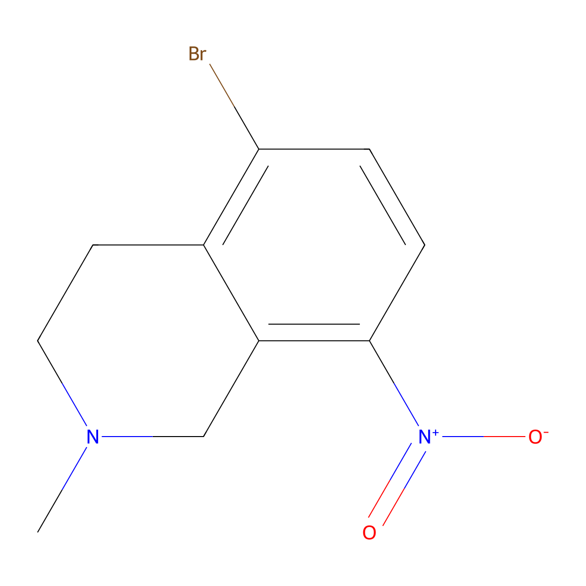 5-Bromo-2-methyl-8-nitro-1,2,3,4-tetrahydroisoquinoline molecular structure, CAS 104737-00-0
