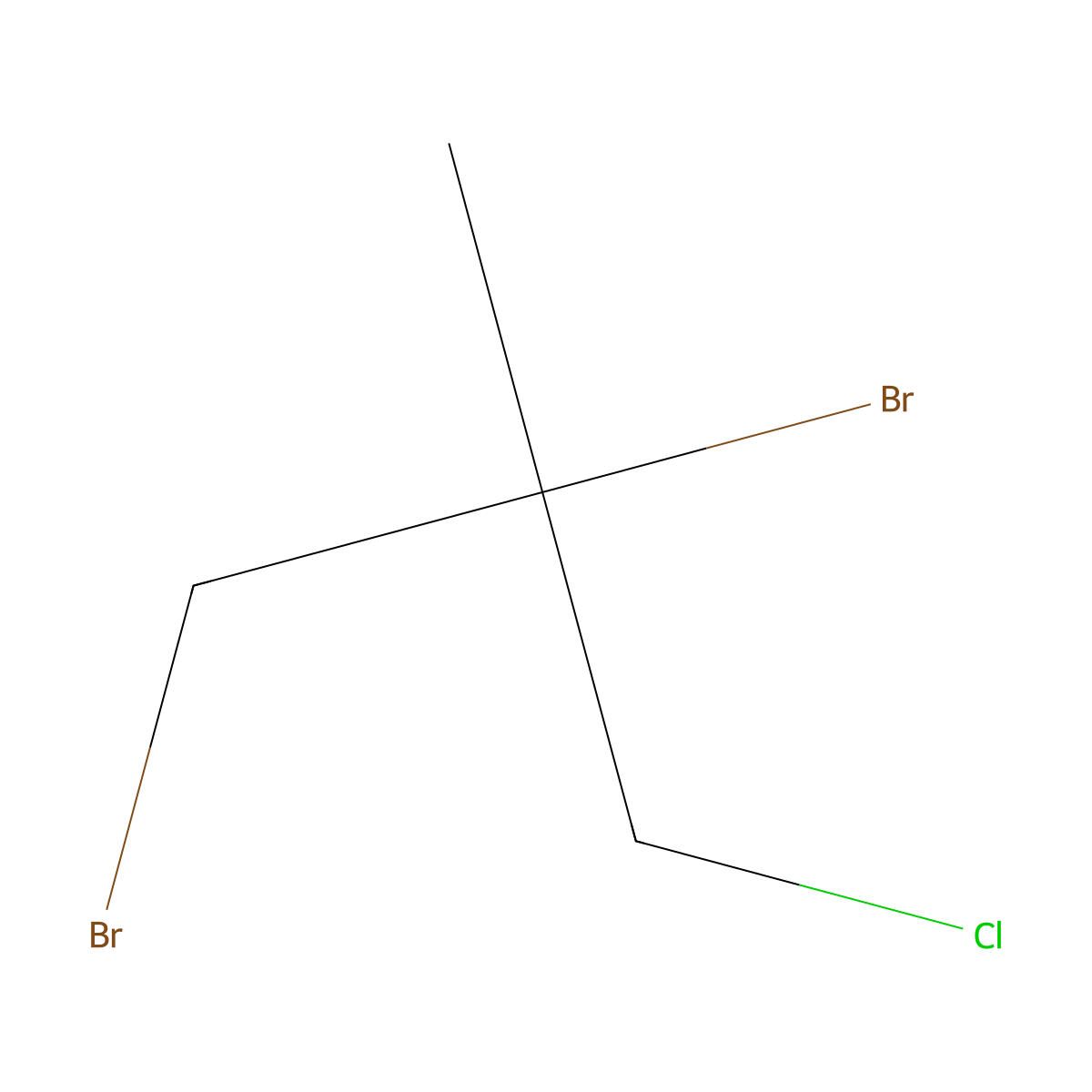 1,2-Dibromo-3-chloro-2-methylpropane molecular structure, CAS 10474-14-3
