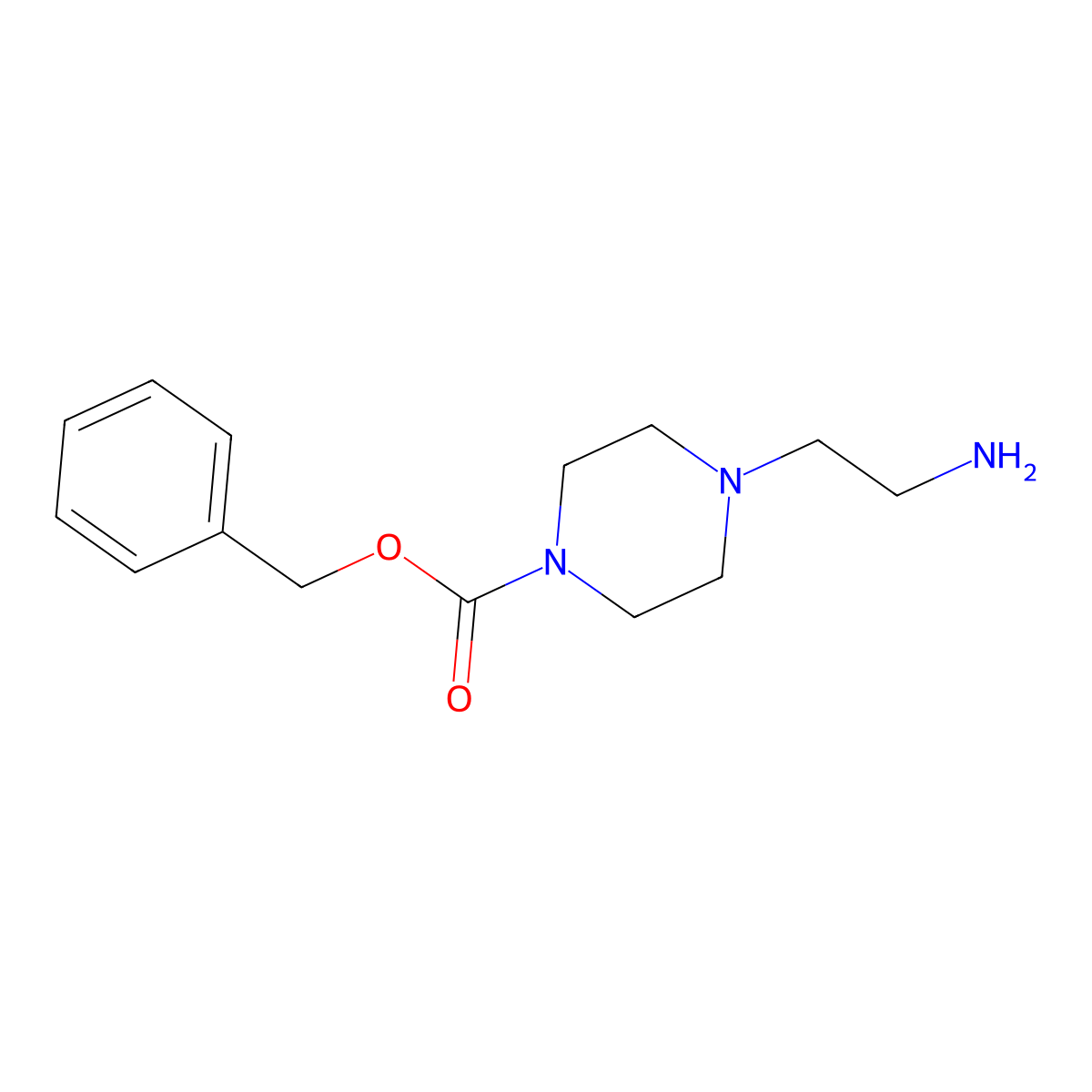 Benzyl 4-(2-aminoethyl)piperazine-1-carboxylate molecular structure, CAS 104740-55-8