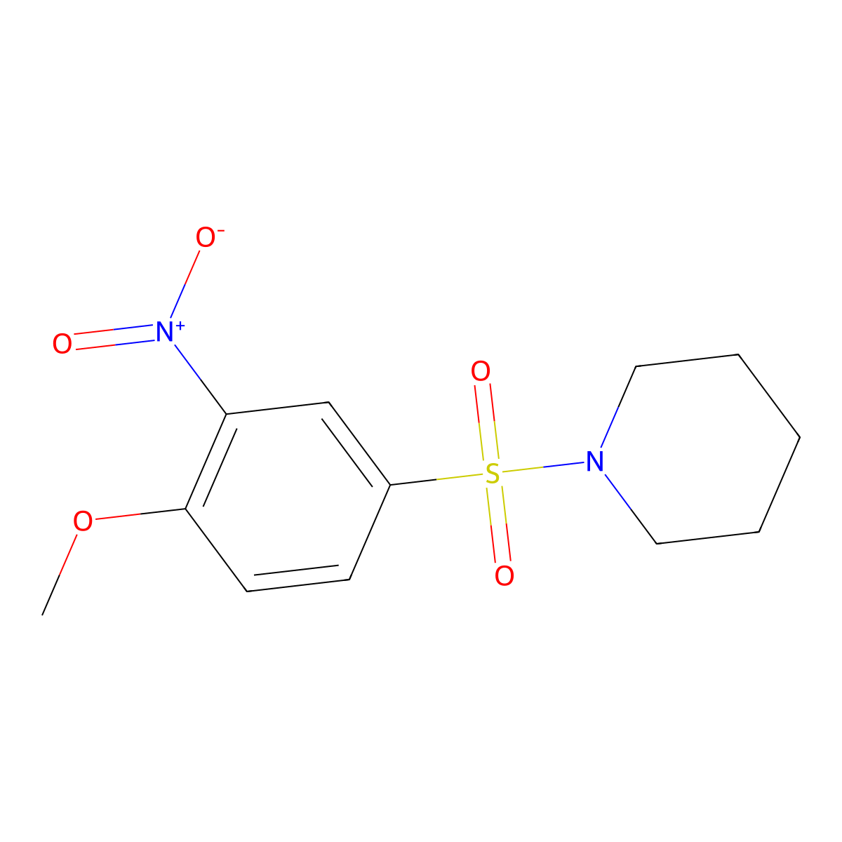 1-(4-Methoxy-3-nitrobenzenesulfonyl)piperidine molecular structure, CAS 104741-23-3