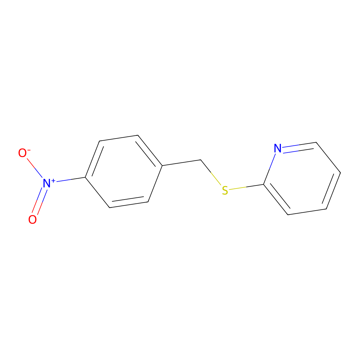 2-[(4-Nitrobenzyl)sulfanyl]pyridine molecular structure, CAS 104742-05-4