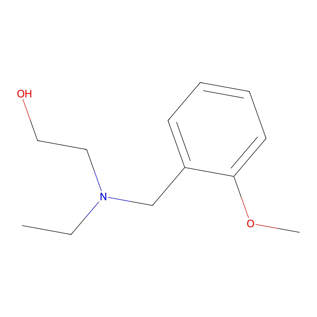 2-[Ethyl-(2-methoxy-benzyl)-amino]-ethanol molecular structure, CAS 104743-43-3