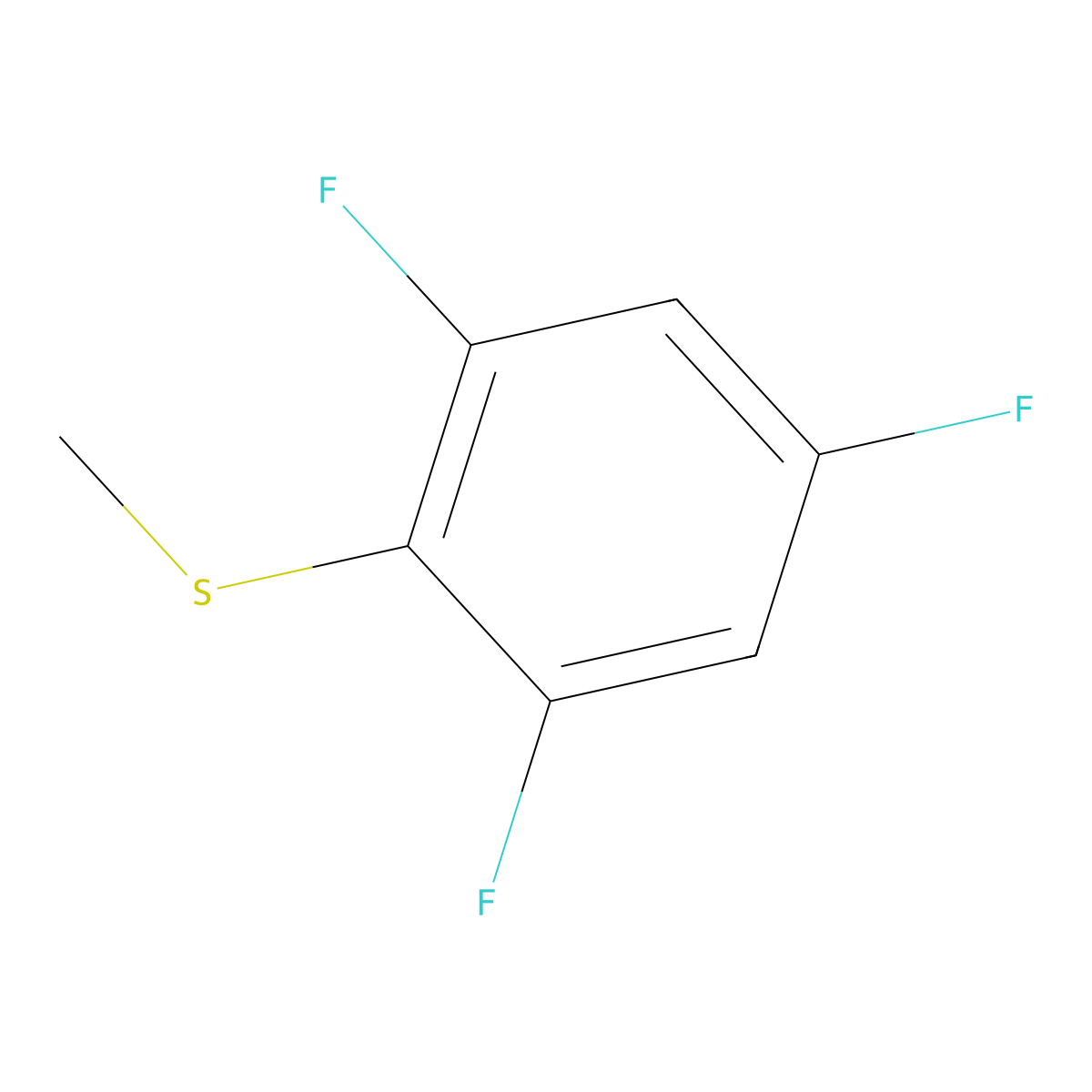 Methyl(2,4,6-trifluorophenyl)sulfane molecular structure, CAS 104745-51-9