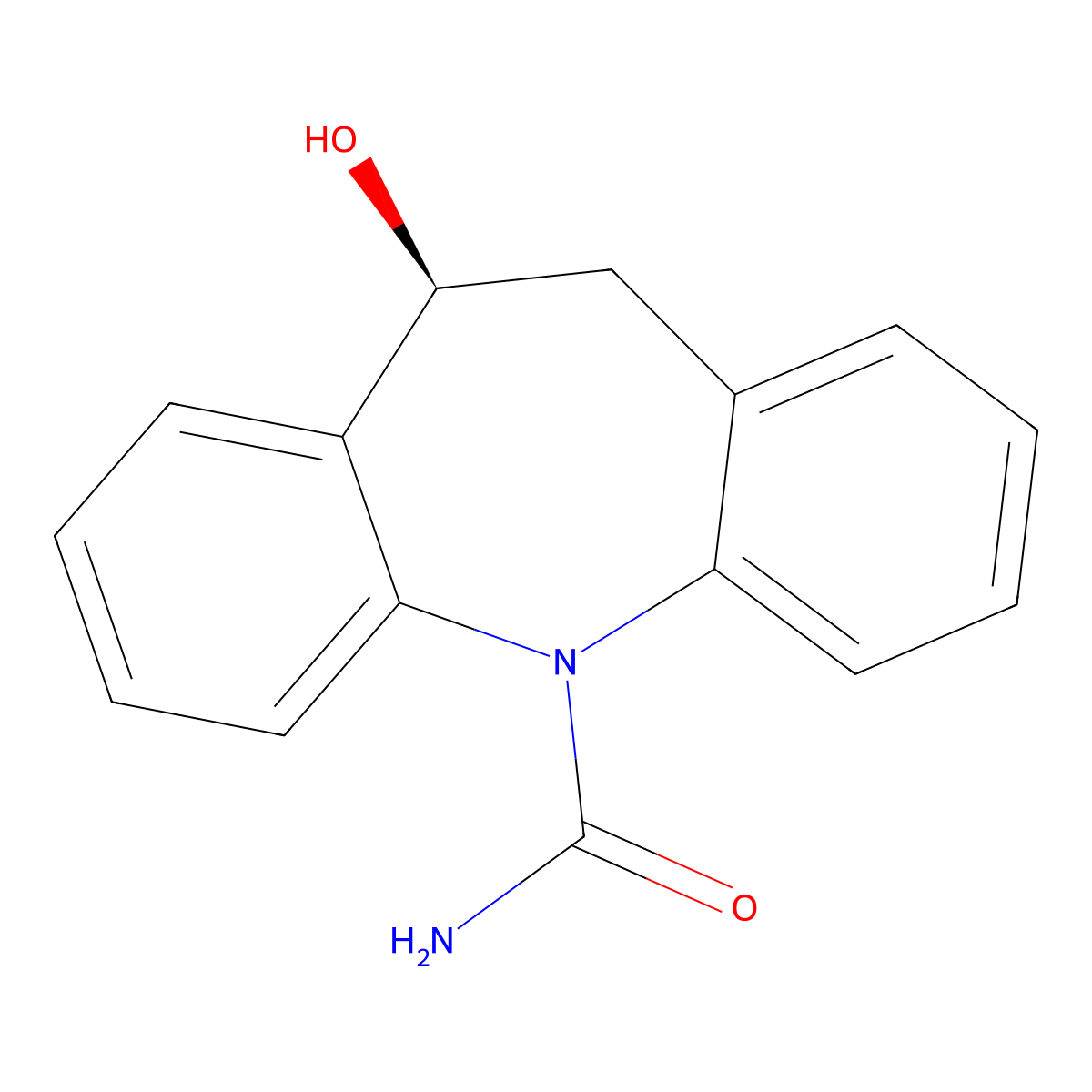 Eslicarbazepine molecular structure, CAS 104746-04-5