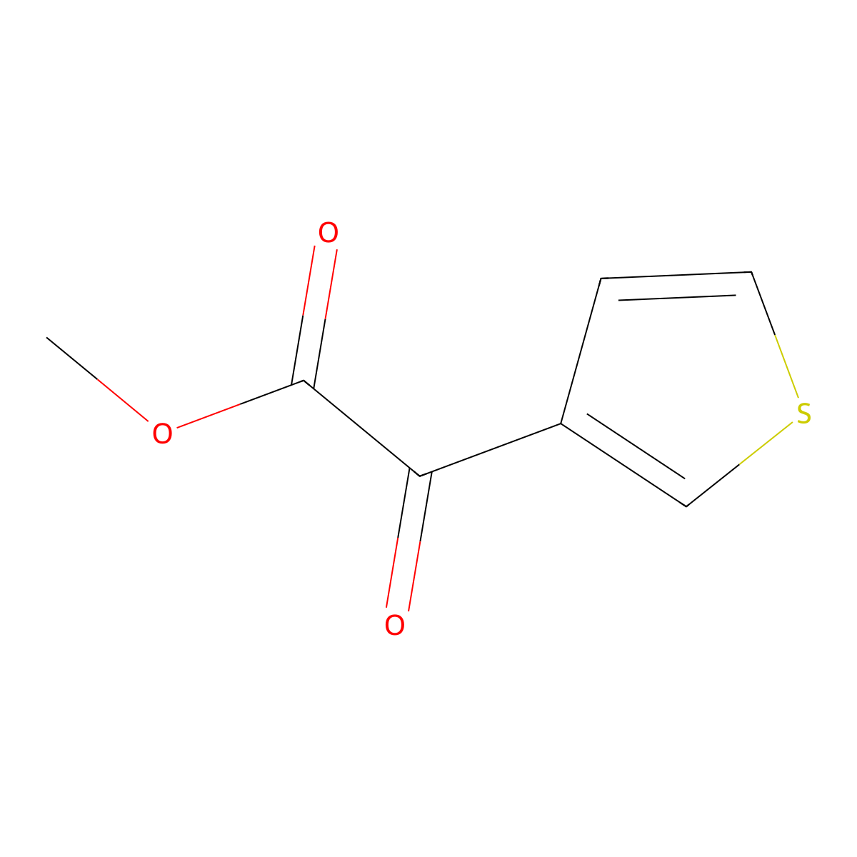 Methyl 2-oxo-2-(thiophen-3-yl)acetate molecular structure, CAS 104749-67-9