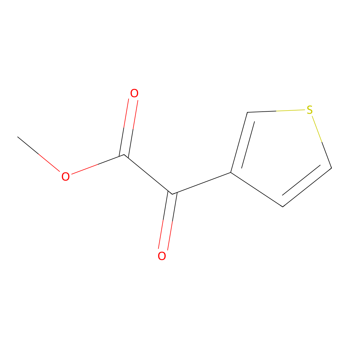 Methyl 2-oxo-2-(thiophen-3-yl)acetate molecular structure, CAS 104749-67-9
