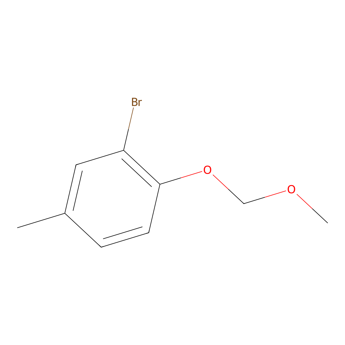 2-Bromo-1-(methoxymethoxy)-4-methylbenzene molecular structure, CAS 104750-60-9