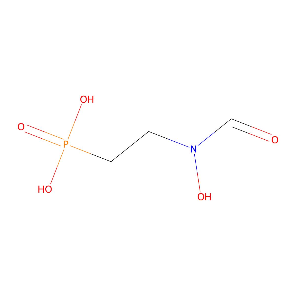 (2(Formyl-Hydroxy-Amino)-Ethyl)-Phosphonic Acid molecular structure, CAS 104752-57-0