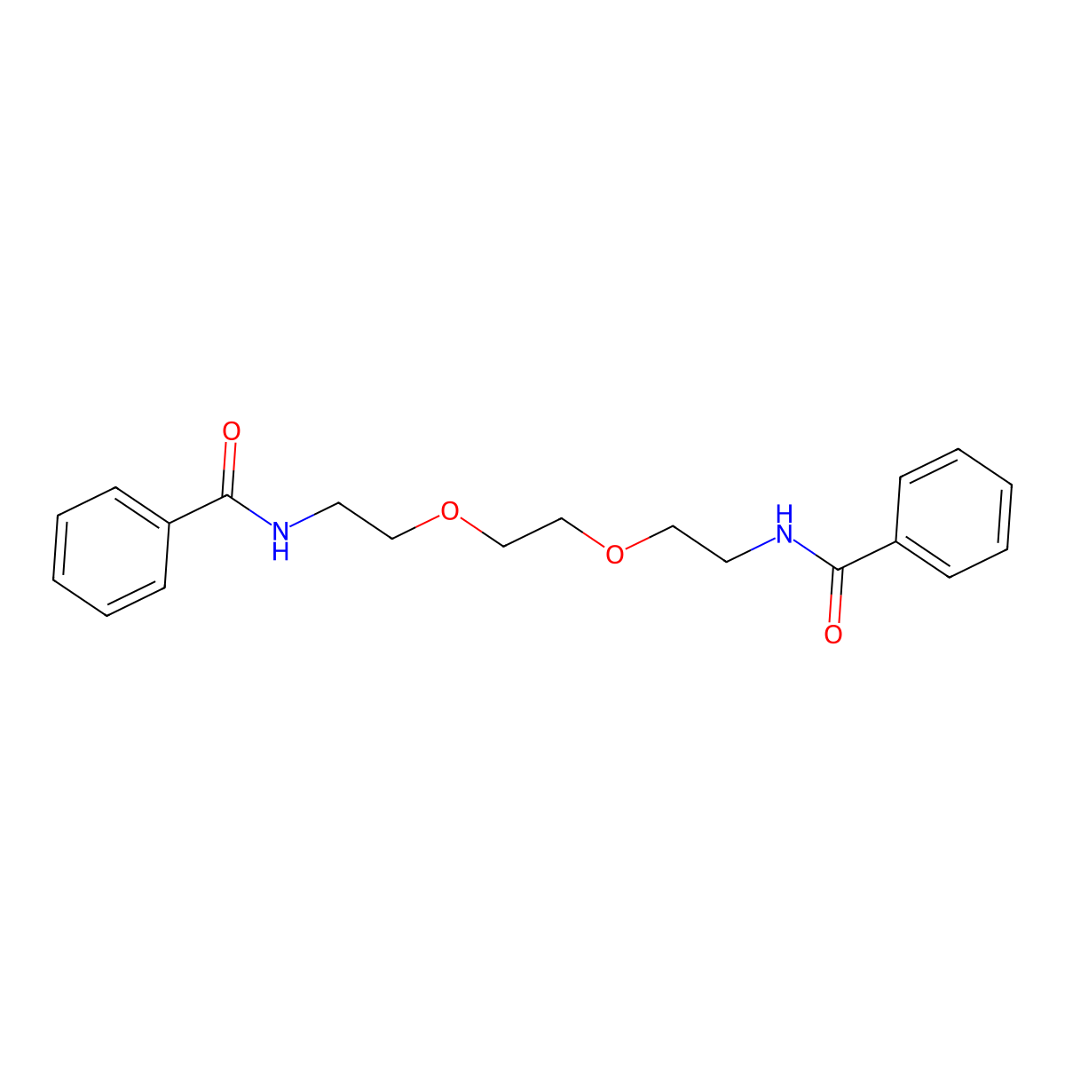 N-(2-(2-(2-(Benzoylamino)ethoxy)ethoxy)ethyl)benzamide molecular structure, CAS 104755-64-8