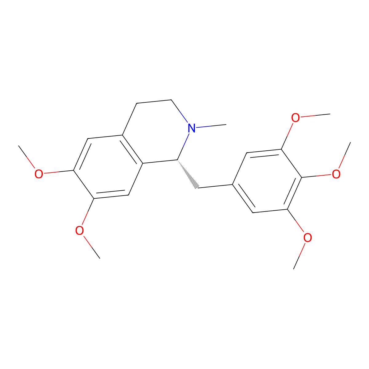 5'-Methoxylaudanosine, (R)- molecular structure, CAS 104758-49-8