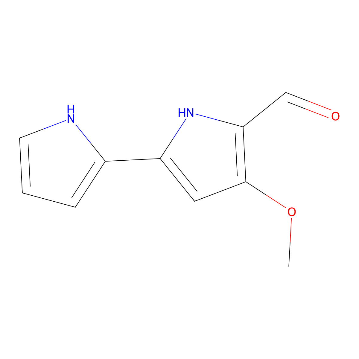 4-Methoxy-2,2'-bipyrrole-5-carboxaldehyde molecular structure, CAS 10476-41-2