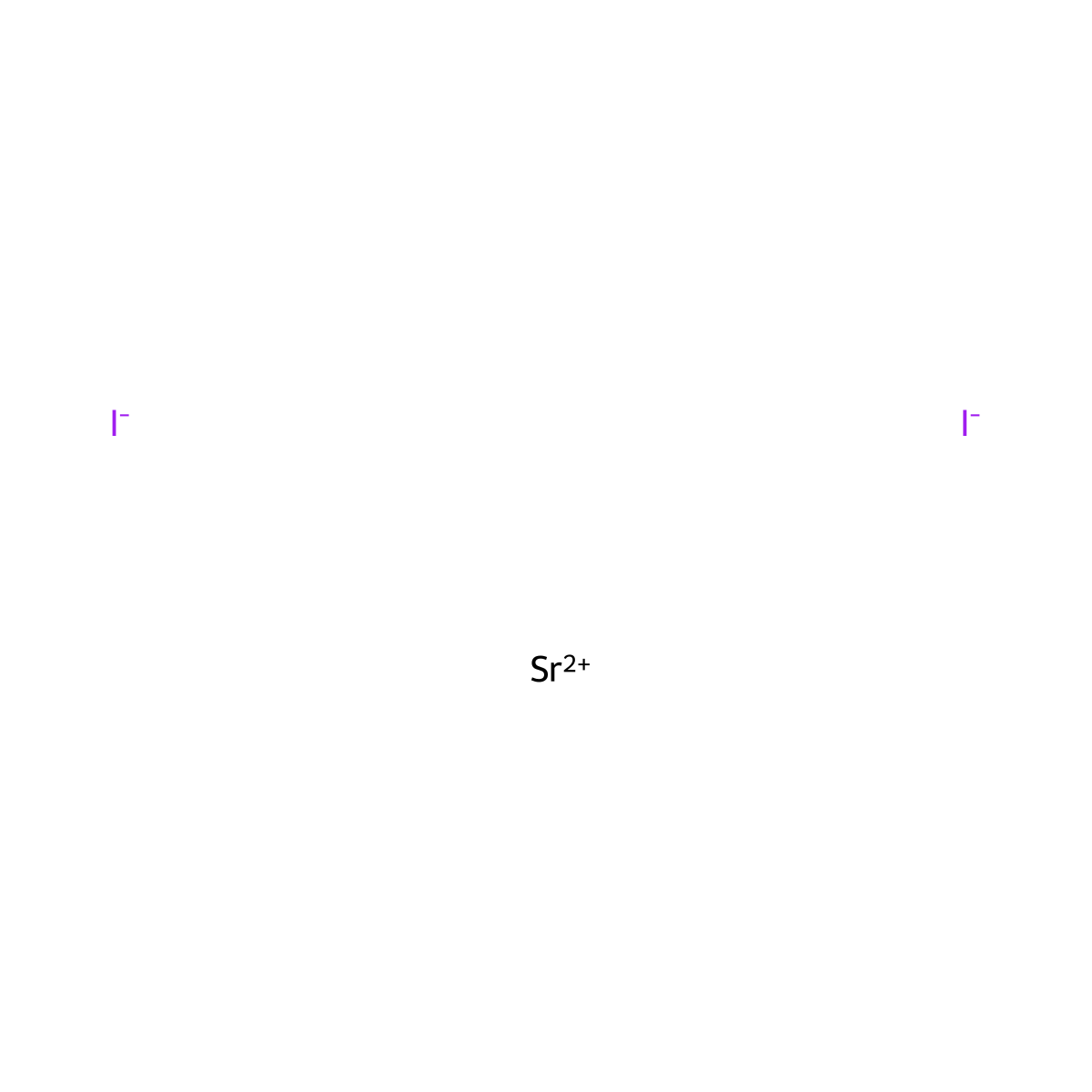 Strontium iodide molecular structure, CAS 10476-86-5