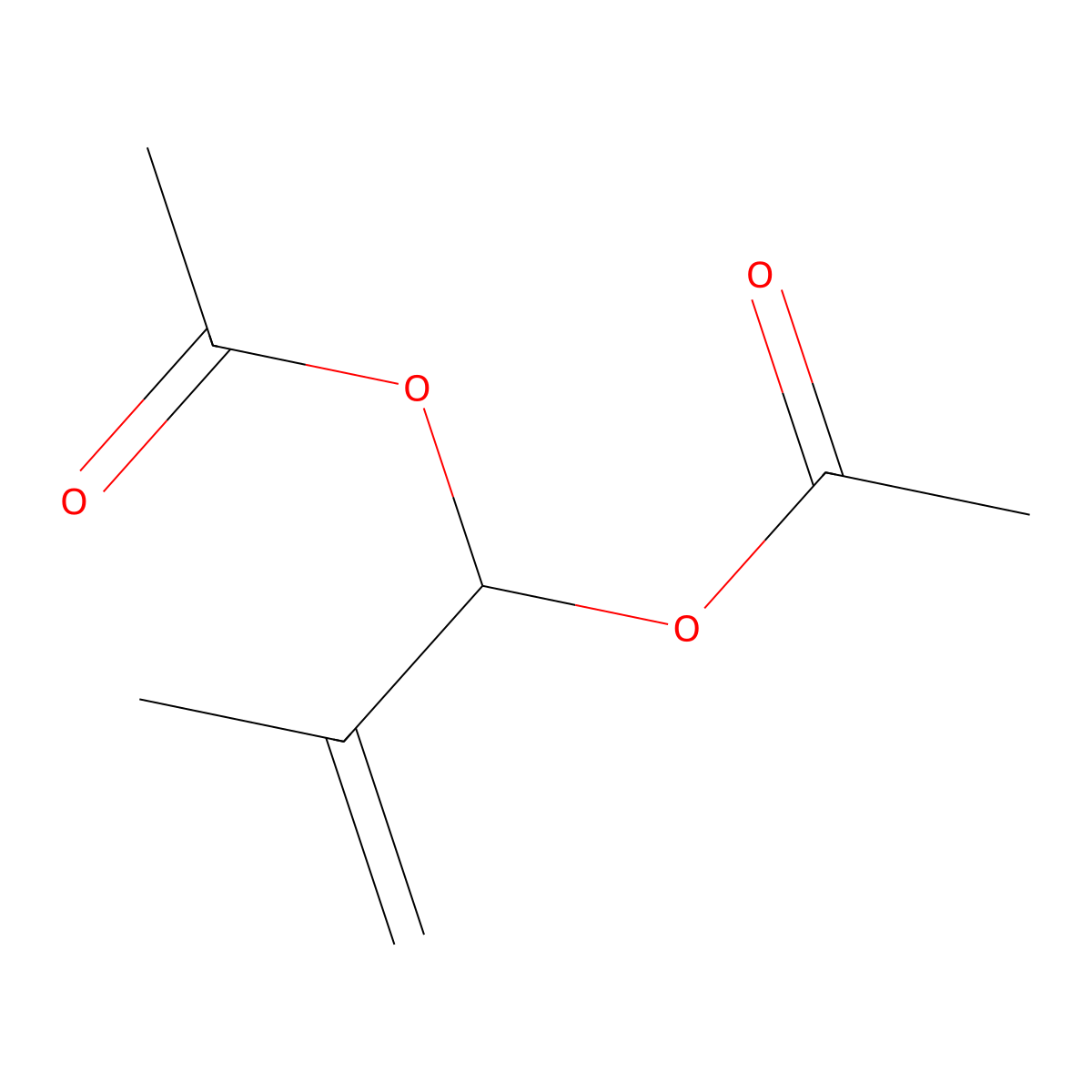 Methacrolein diacetate molecular structure, CAS 10476-95-6