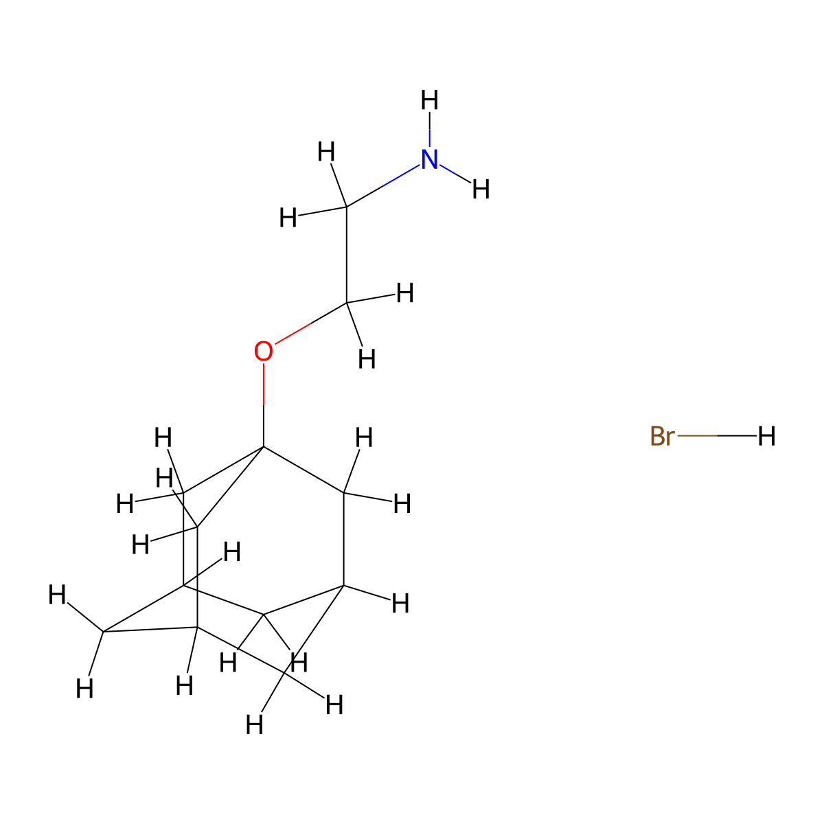 2-(1-Adamantyloxy)ethanamine;hydrobromide molecular structure, CAS 1047620-29-0