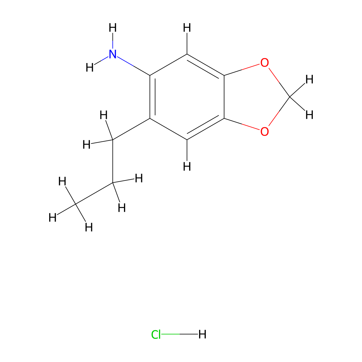 6-Propyl-benzo[1,3]dioxol-5-ylamine hydrochloride molecular structure, CAS 1047620-49-4