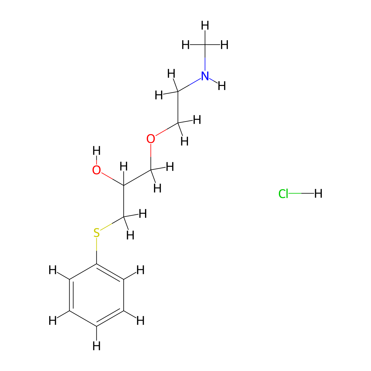 1-[2-(Methylamino)ethoxy]-3-(phenylthio)propan-2-ol hydrochloride molecular structure, CAS 1047620-79-0