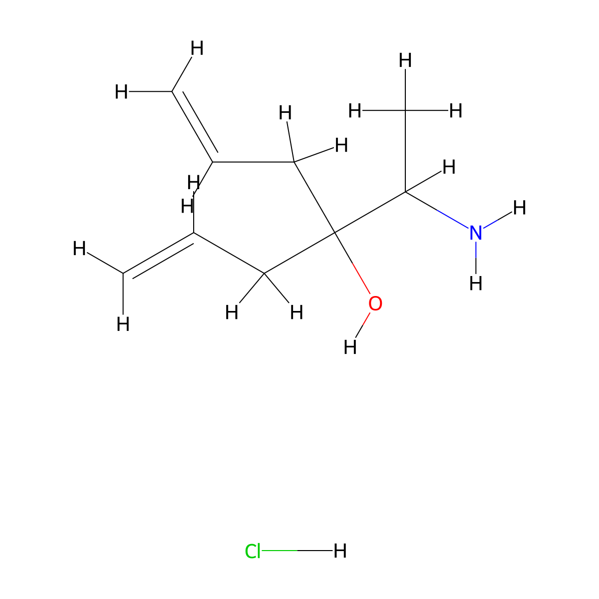 4-(1-Aminoethyl)hepta-1,6-dien-4-ol hydrochloride molecular structure, CAS 1047620-84-7