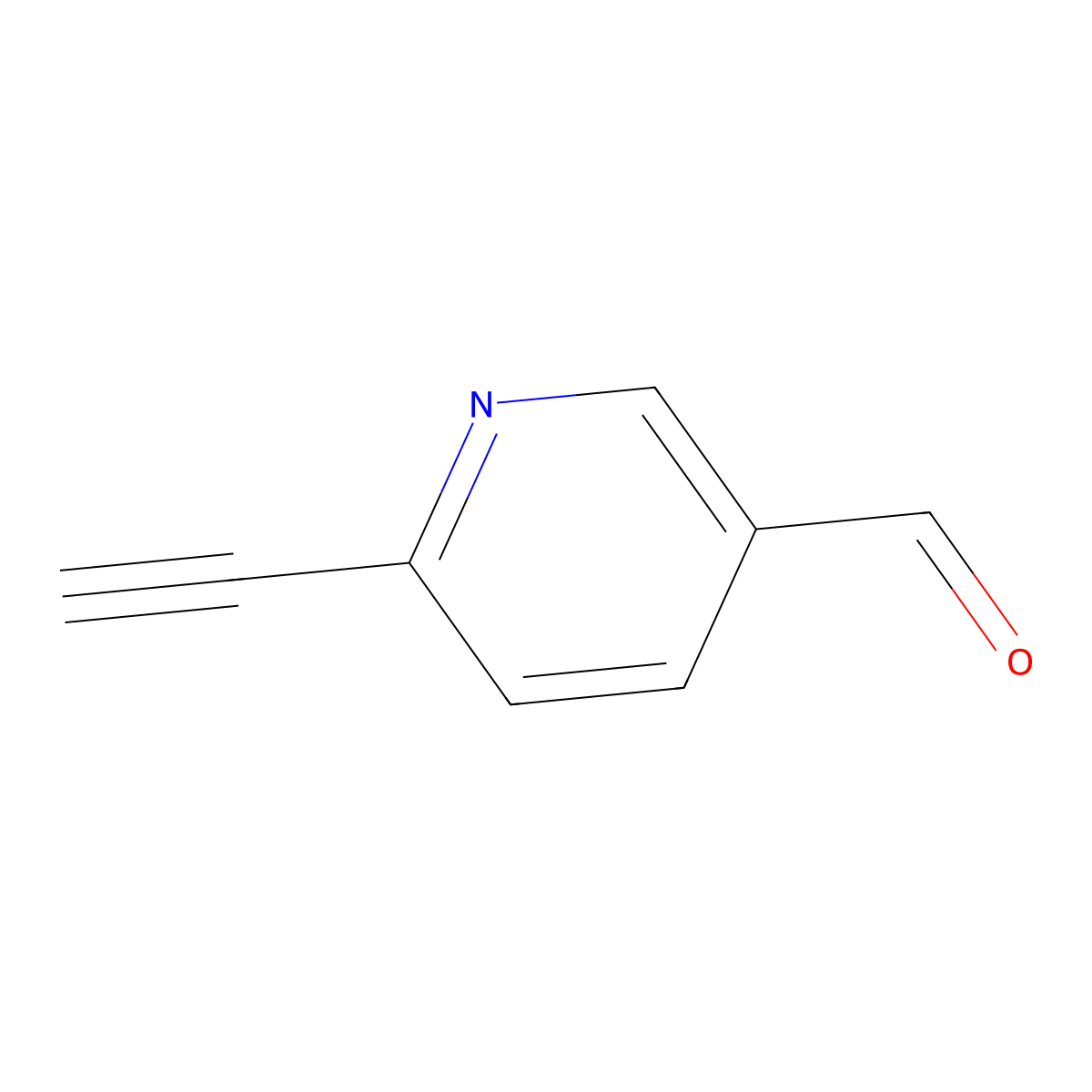 6-Ethynylpyridine-3-carbaldehyde molecular structure, CAS 1047627-04-2