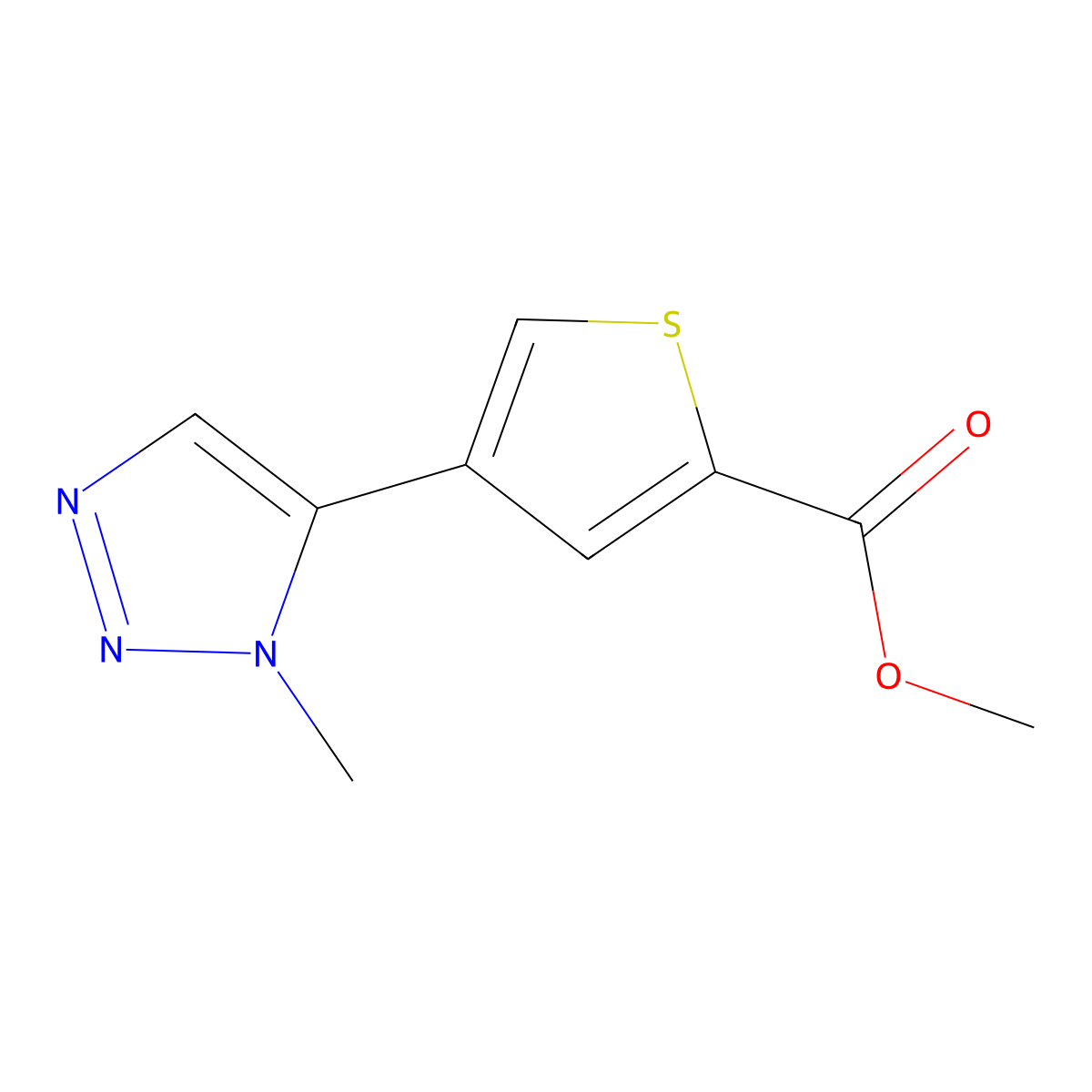 methyl 4-(1-methyl-1H-1,2,3-triazol-5-yl)-2-thiophenecarboxylate molecular structure, CAS 1047636-62-3