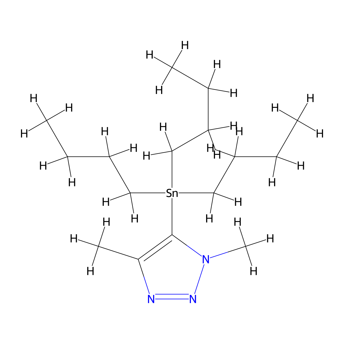 1,4-Dimethyl-5-(tributylstannyl)-1H-1,2,3-triazole molecular structure, CAS 1047637-17-1