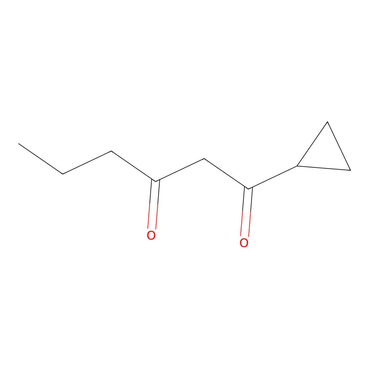 1-Cyclopropylhexane-1,3-dione molecular structure, CAS 1047641-18-8