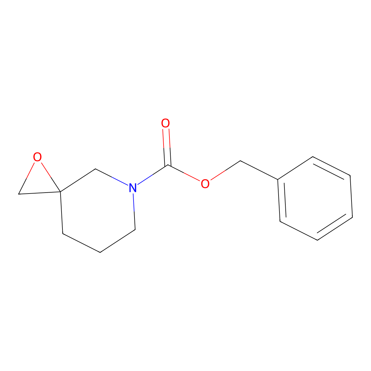 Benzyl 1-oxa-5-azaspiro(2.5)octane-5-carboxylate molecular structure, CAS 1047655-54-8