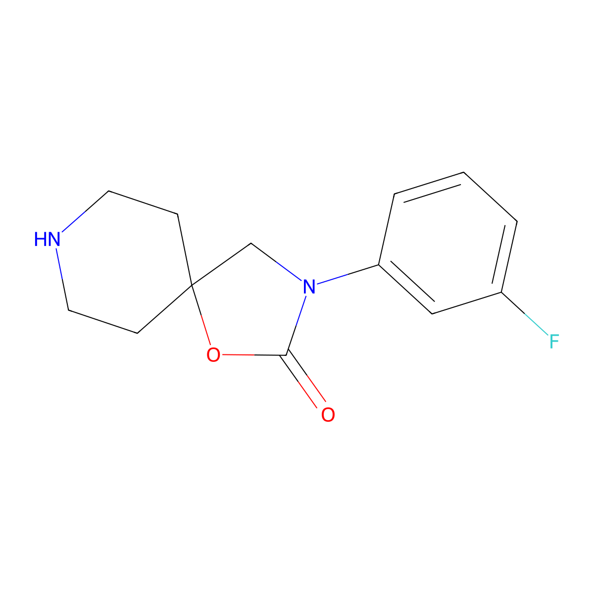 3-(3-Fluorophenyl)-1-oxa-3,8-diazaspiro[4.5]decan-2-one molecular structure, CAS 1047655-91-3