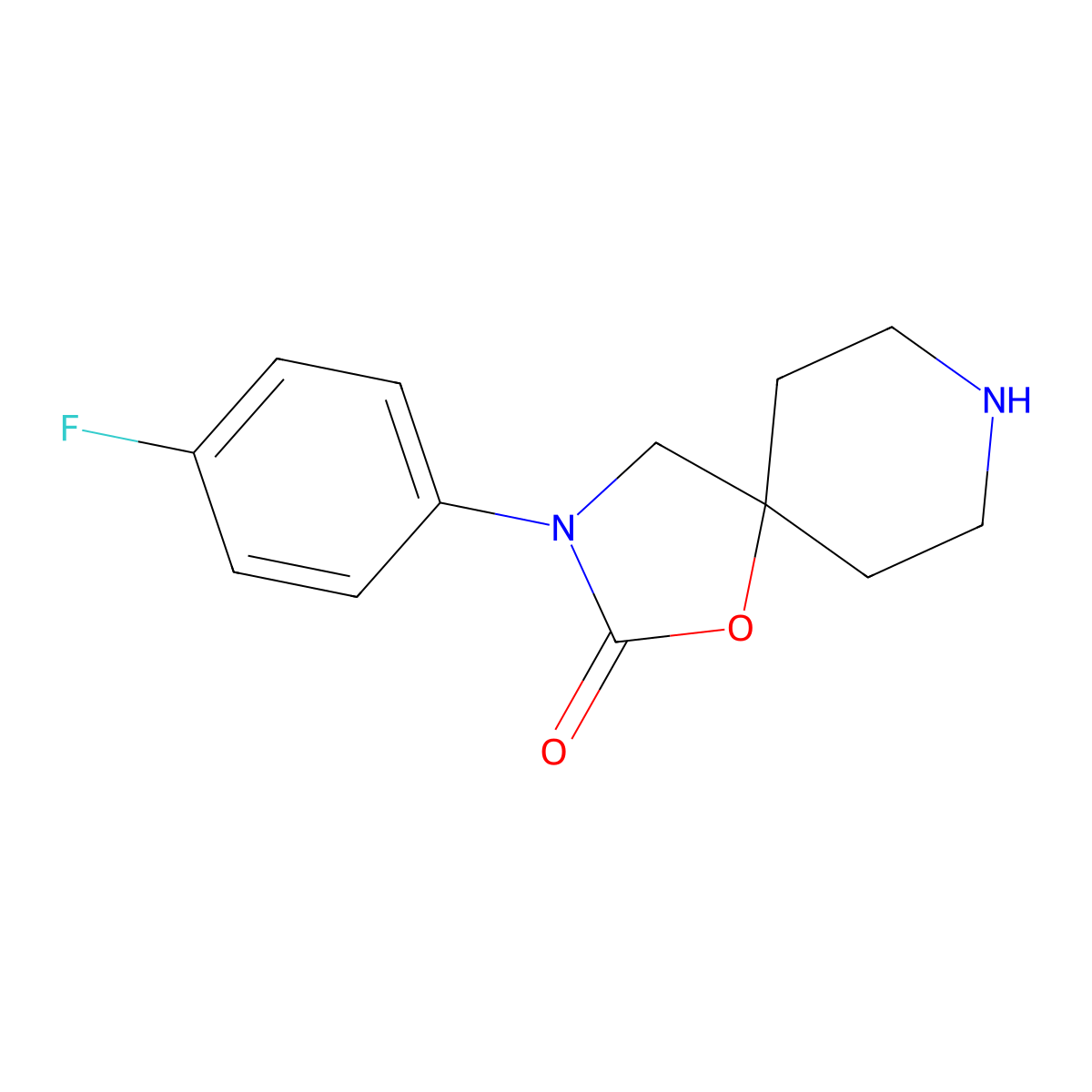 3-(4-Fluorophenyl)-1-oxa-3,8-diazaspiro(4.5)decan-2-one molecular structure, CAS 1047655-95-7