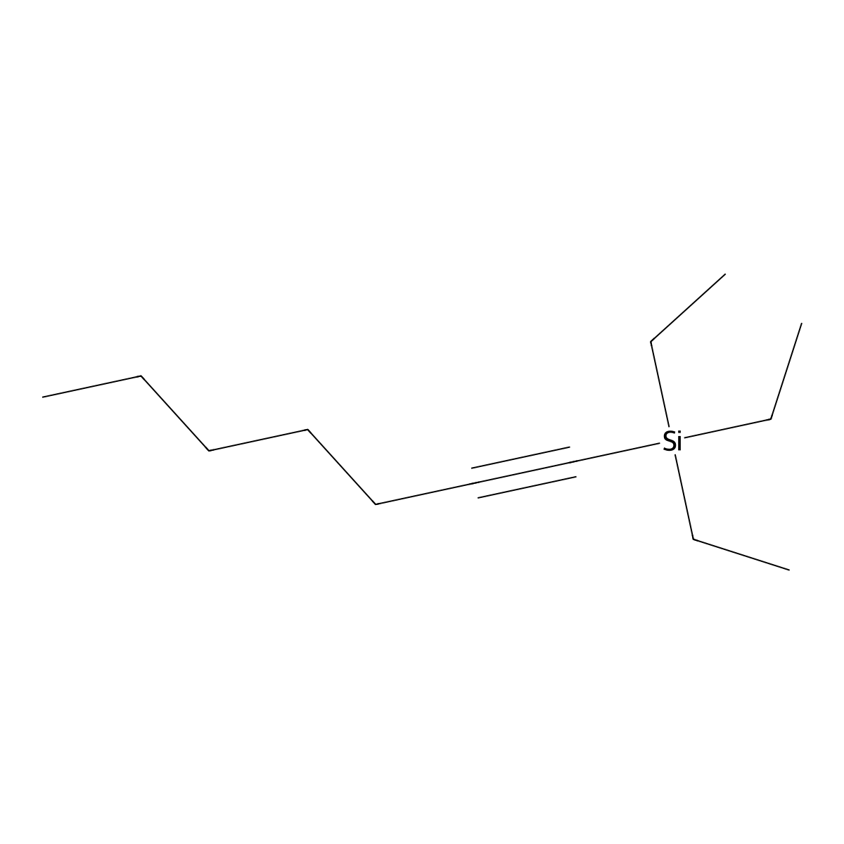1-Triethylsilyl-1-heptyne molecular structure, CAS 1047660-72-9