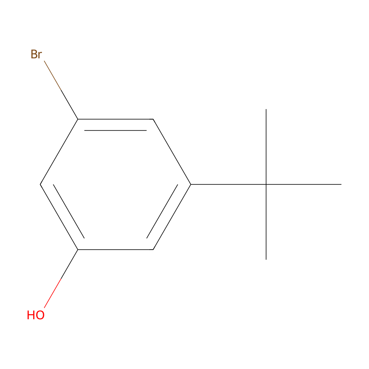 3-Bromo-5-tert-butylphenol molecular structure, CAS 1047661-26-6