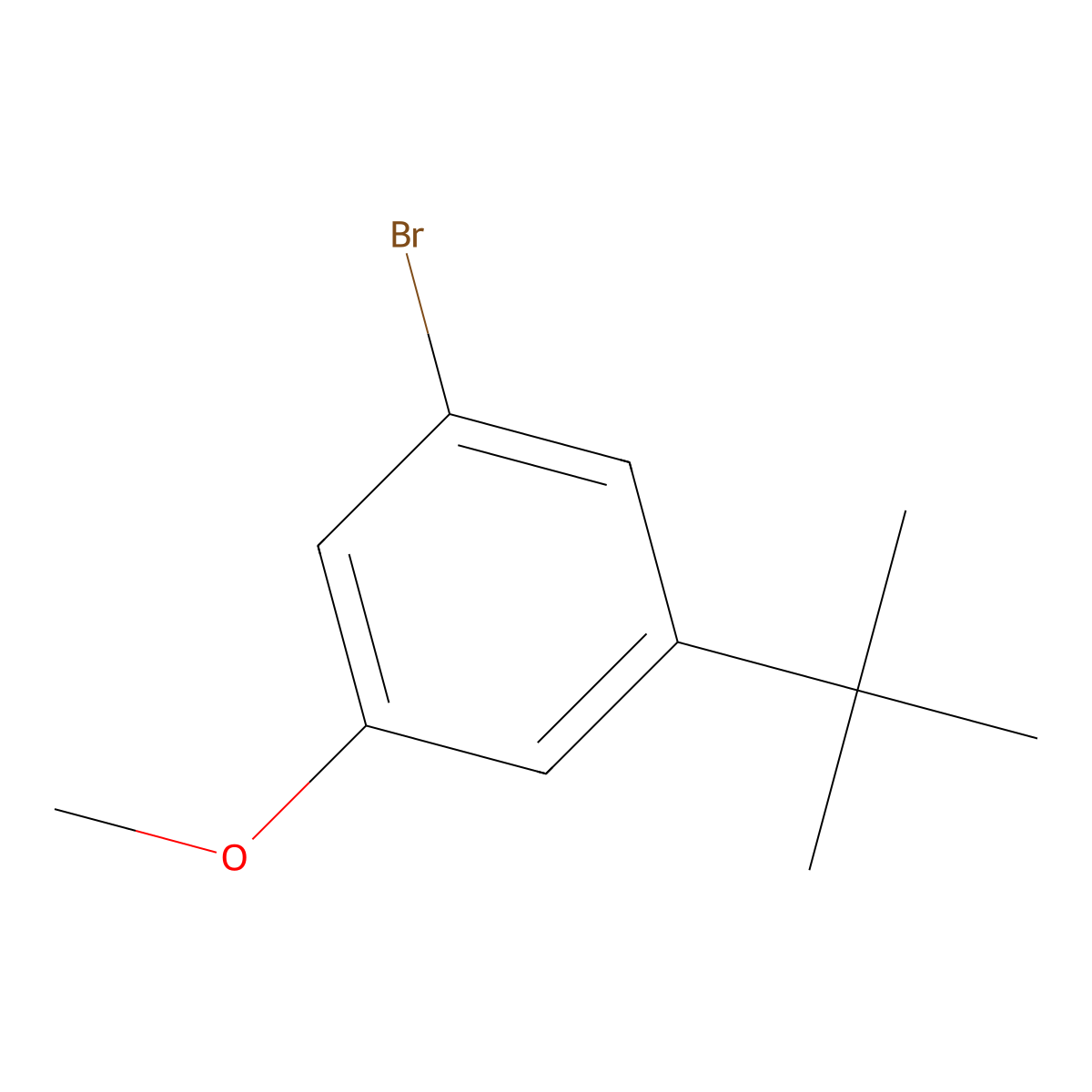 1-Bromo-3-(tert-butyl)-5-methoxybenzene molecular structure, CAS 1047661-27-7