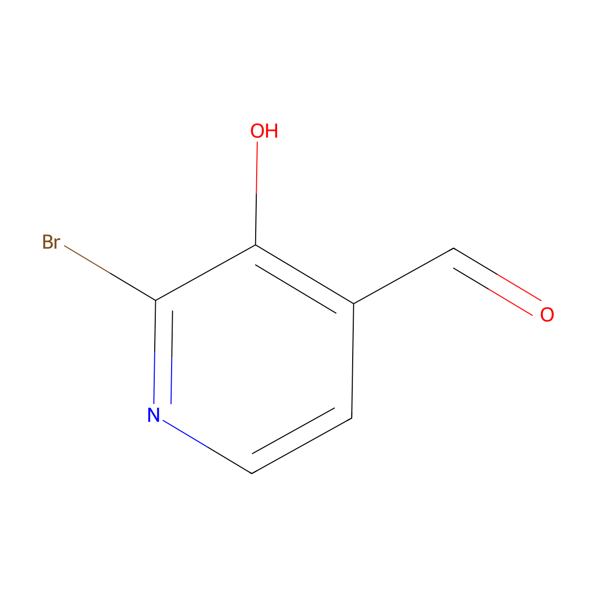 2-Bromo-3-hydroxyisonicotinaldehyde molecular structure, CAS 1047665-64-4