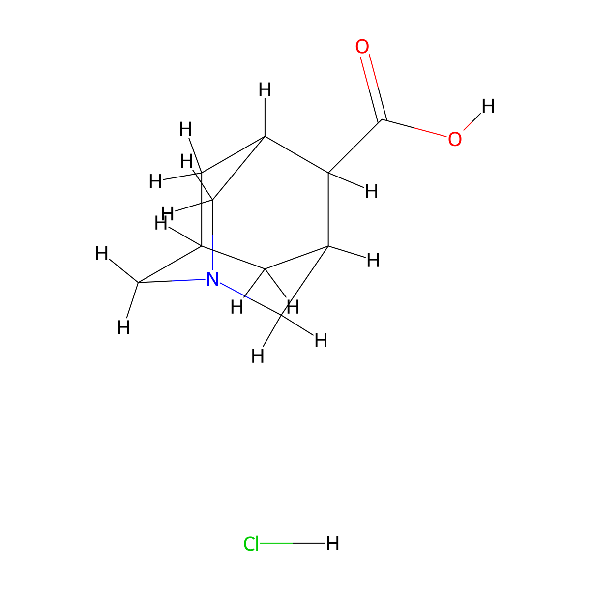 1-Azatricyclo[3.3.1.1,3,7]decane-4-carboxylic acid hydrochloride molecular structure, CAS 1047675-39-7