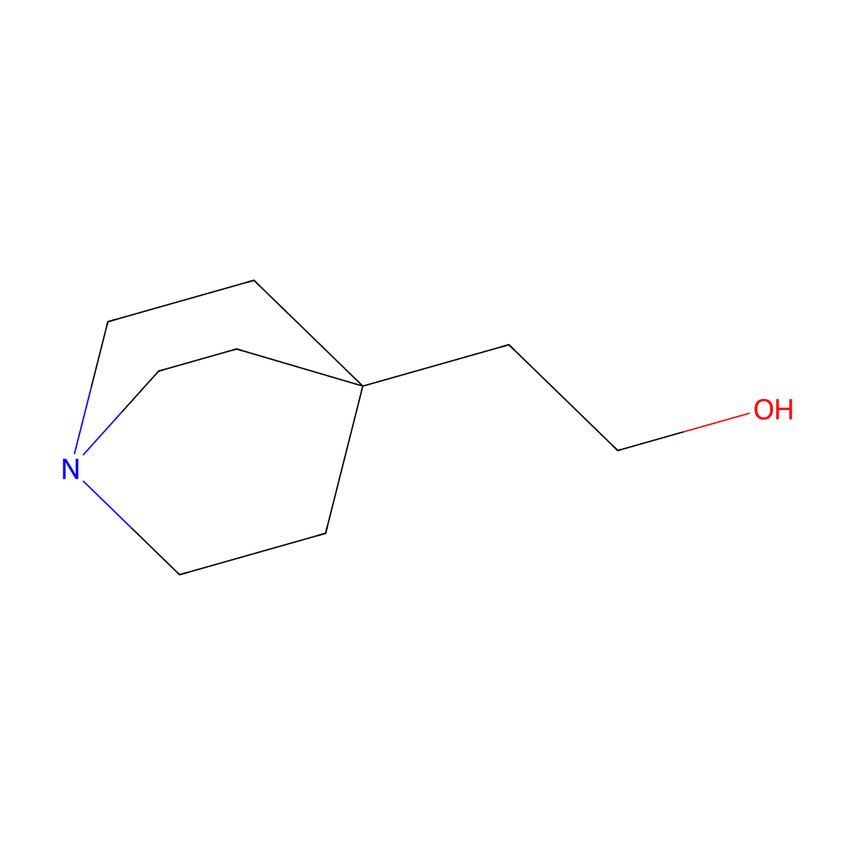 2-{1-Azabicyclo[2.2.2]octan-4-yl}ethan-1-ol molecular structure, CAS 1047676-61-8