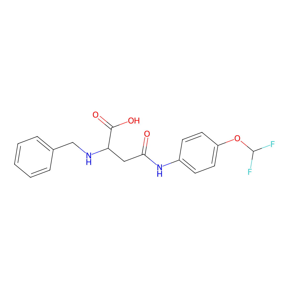 2-(Benzylamino)-4-((4-(difluoromethoxy)phenyl)amino)-4-oxobutanoic acid molecular structure, CAS 1047678-49-8