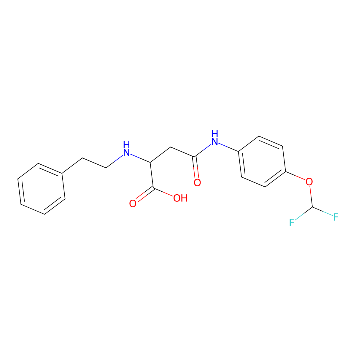 4-((4-(Difluoromethoxy)phenyl)amino)-4-oxo-2-(phenethylamino)butanoic acid molecular structure, CAS 1047678-50-1