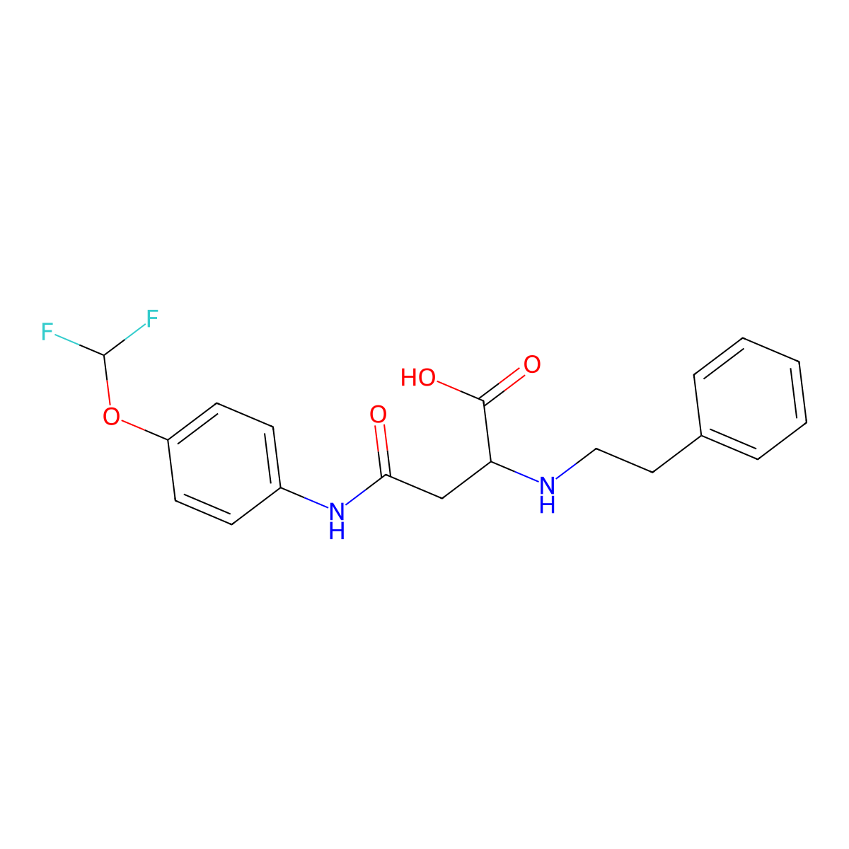 4-((4-(Difluoromethoxy)phenyl)amino)-4-oxo-2-(phenethylamino)butanoic acid molecular structure, CAS 1047678-50-1