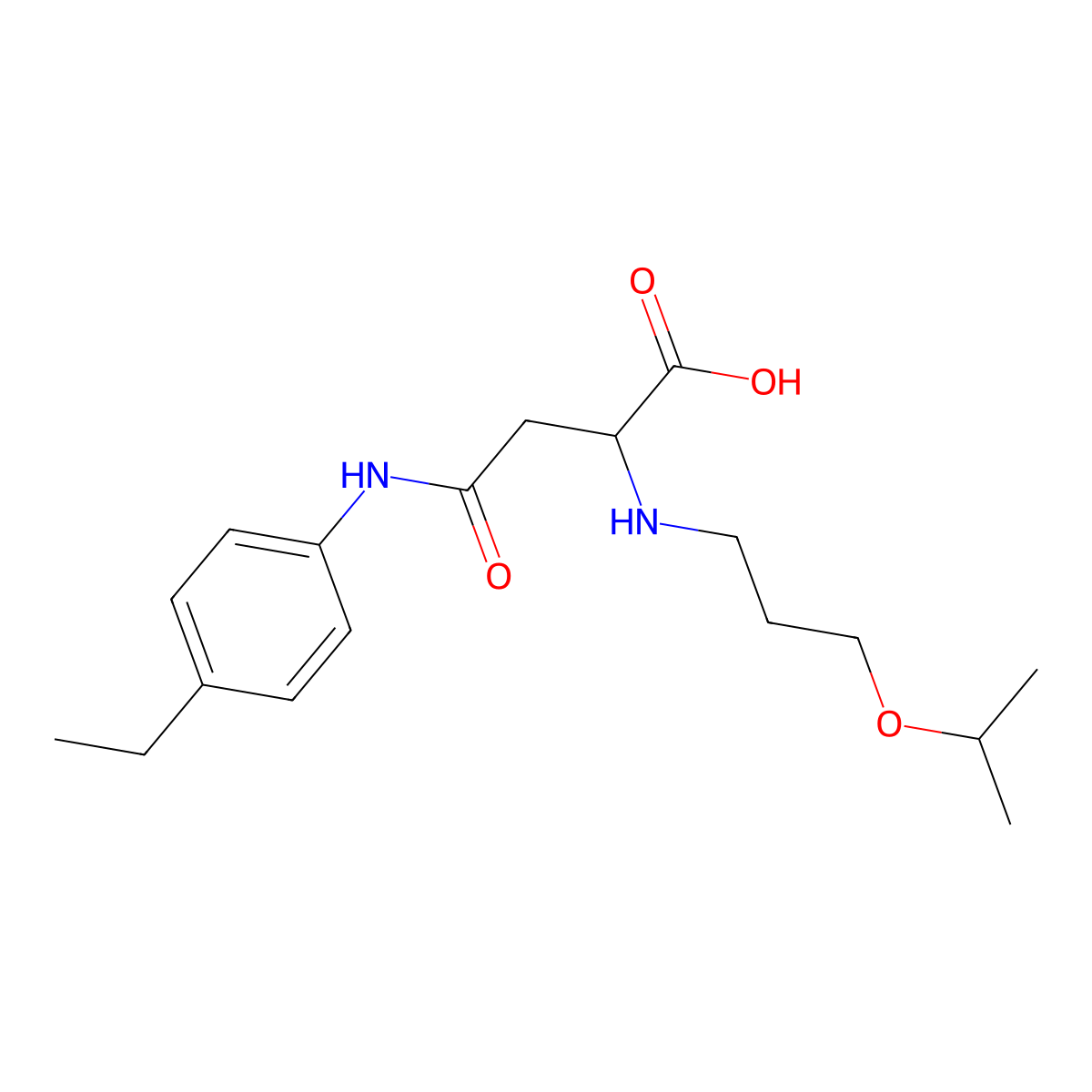 4-((4-Ethylphenyl)amino)-2-((3-isopropoxypropyl)amino)-4-oxobutanoic acid molecular structure, CAS 1047678-52-3